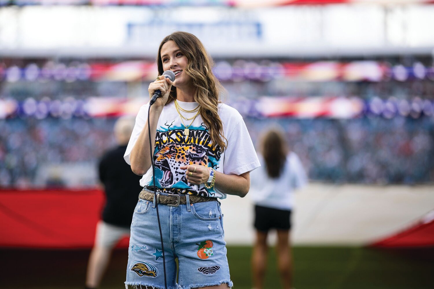 Singing the National Anthem was the next step in her musical journey after being a contestant in season 22 of NBC’s “The Voice,” in 2022.